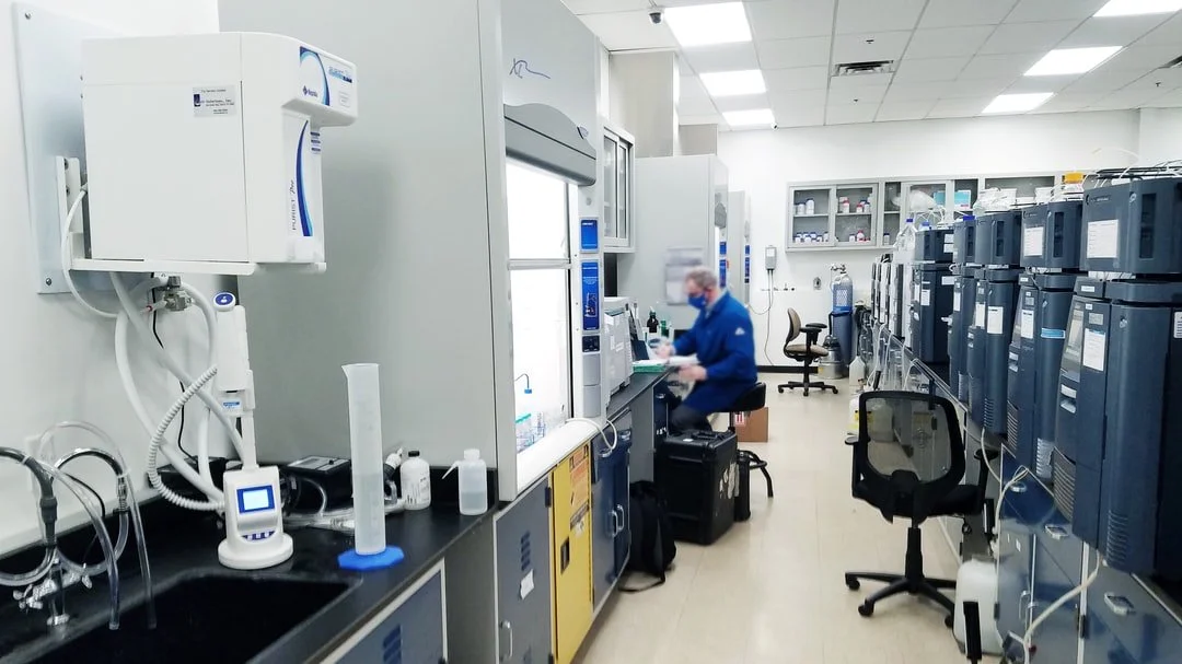 Technician working inside the Vetenari diagnostics laboratory